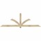 Ekena Millwork Redmond Rough Sawn Timber Gable Bracket, Douglas Fir, 96"W x 32"H x 2"D x 4"F, 8/12 Pitch GBW096X32X0204RED00RDF - alternate 1